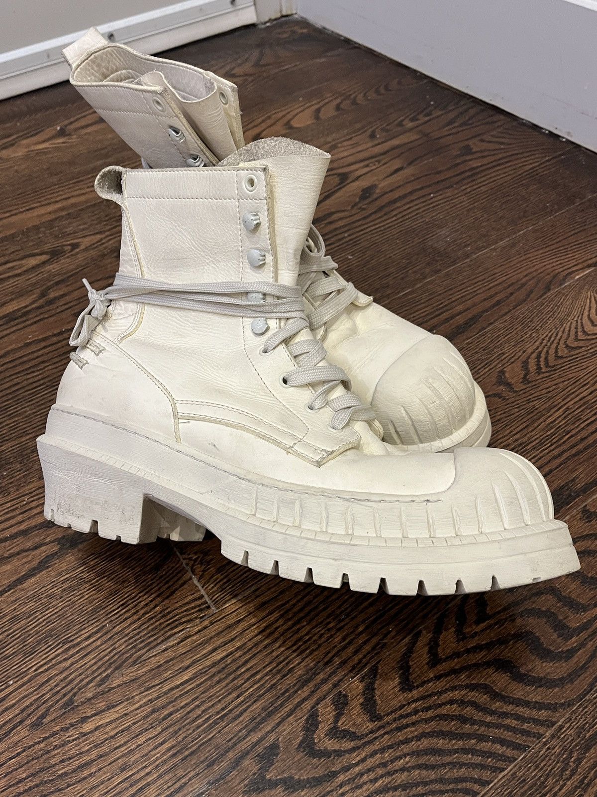 Acne Studios Acne Studios Leather Trooper Boots (unisex) Size US 11 / EU 44 - 2 Thumbnail