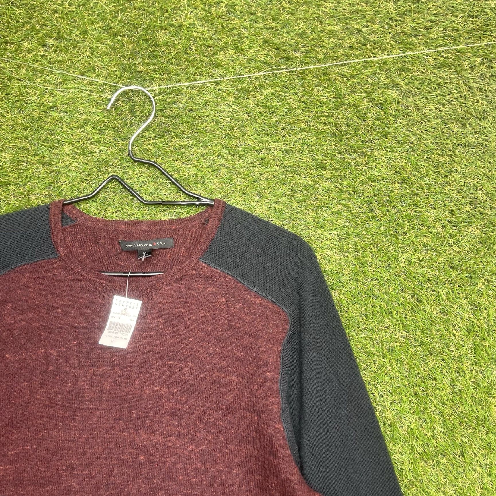 John Varvatos John Varvatos Wool Sweater Mens Medium Cotton Blend Crew Neck USA NWT Red Size US M / EU 48-50 / 2 - 3 Thumbnail