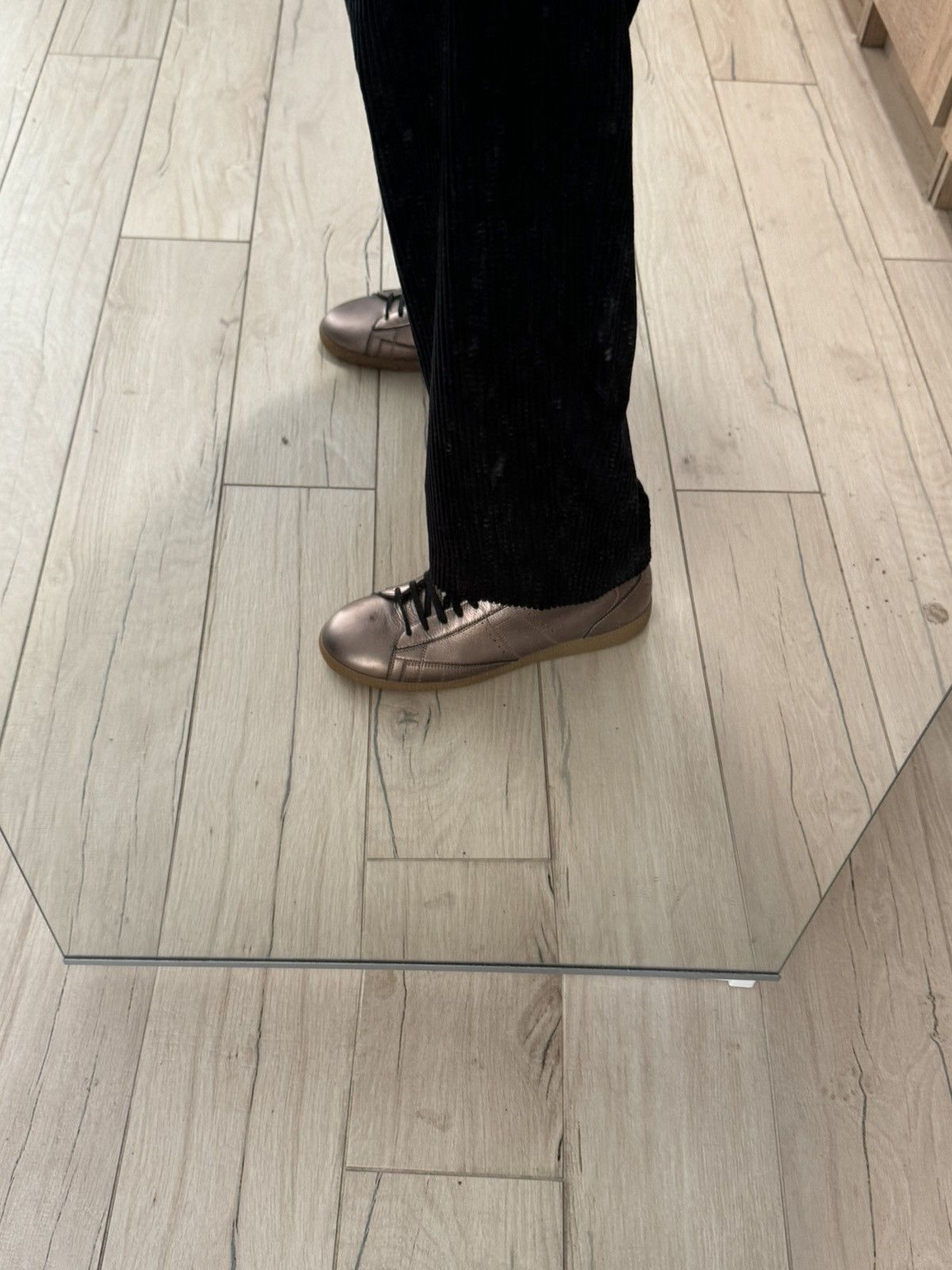 Maison Margiela Maison Margiela Foil Effect Brown High Top Sneakers Size US 11 / EU 44 - 10 Thumbnail