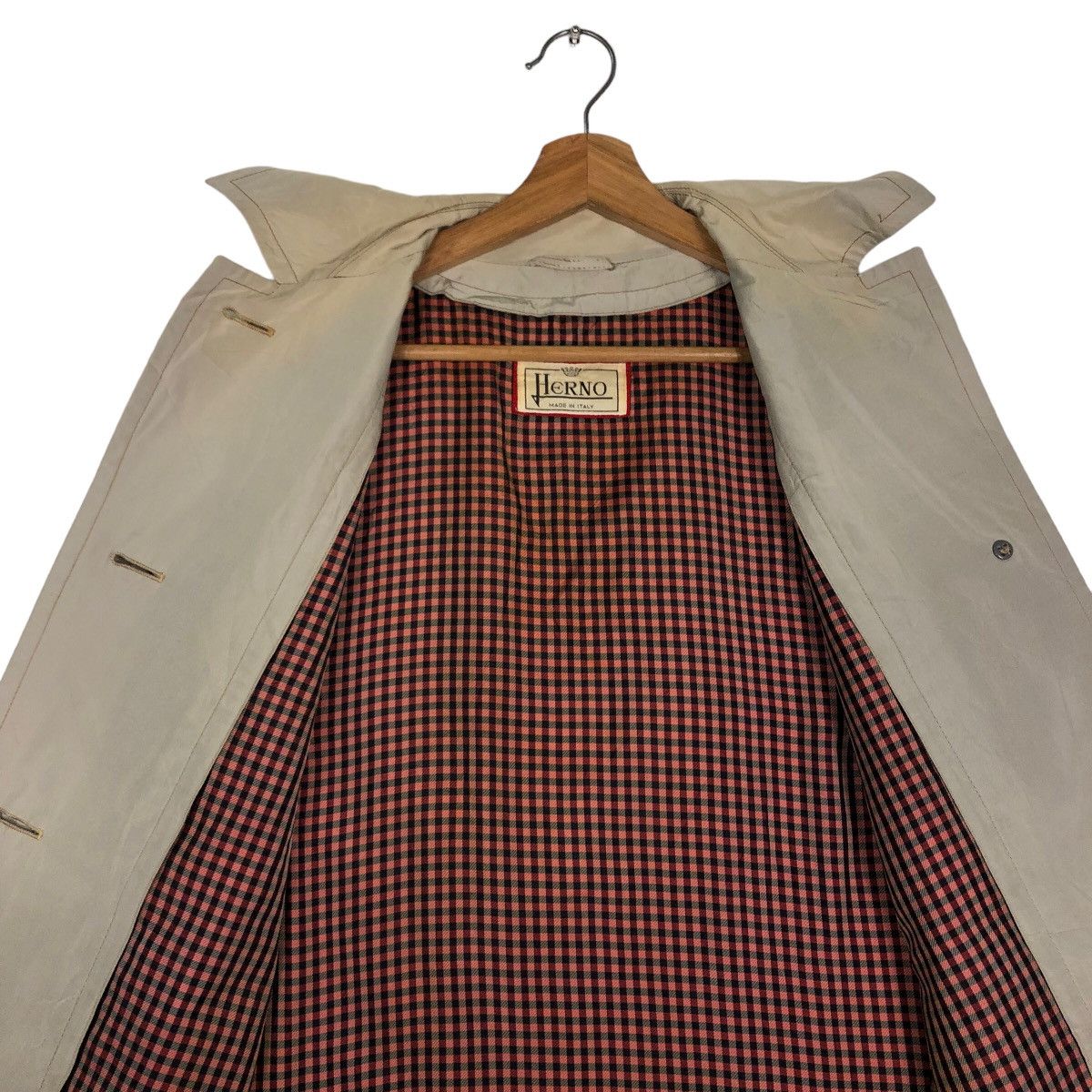 Herno 🔥Vintage Long Fly Coats Jacket Herno Italy Tartan Lining Size US M / EU 48-50 / 2 - 13 Thumbnail