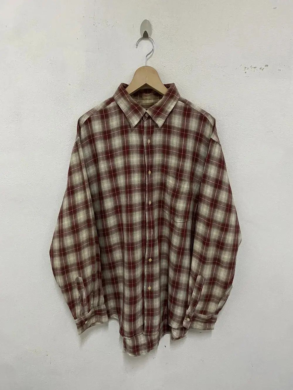 Vintage King & John Plaid Tartan Flannel Shirt Size US L / EU 52-54 / 3 - 2 Thumbnail