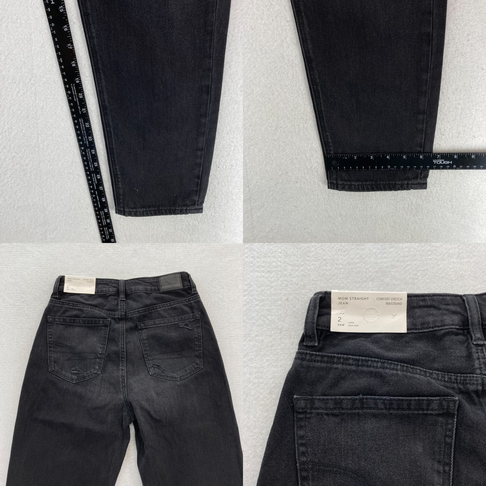 American Eagle Outfitters American Eagle Outfitters Mom Jean Women's 2 Long Black Stretch Denim NWT Comfort Waist Jeans 5-Pocket Slim Tall Boys? Size 26" / US 2 / IT 38 - 9 Thumbnail