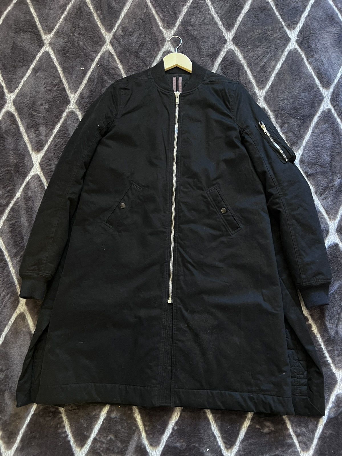 Rick Owens Drkshdw Rick Owens Drkshdw Long Bomber Jacket Size S / US 4 / IT 40 - 1 Thumbnail