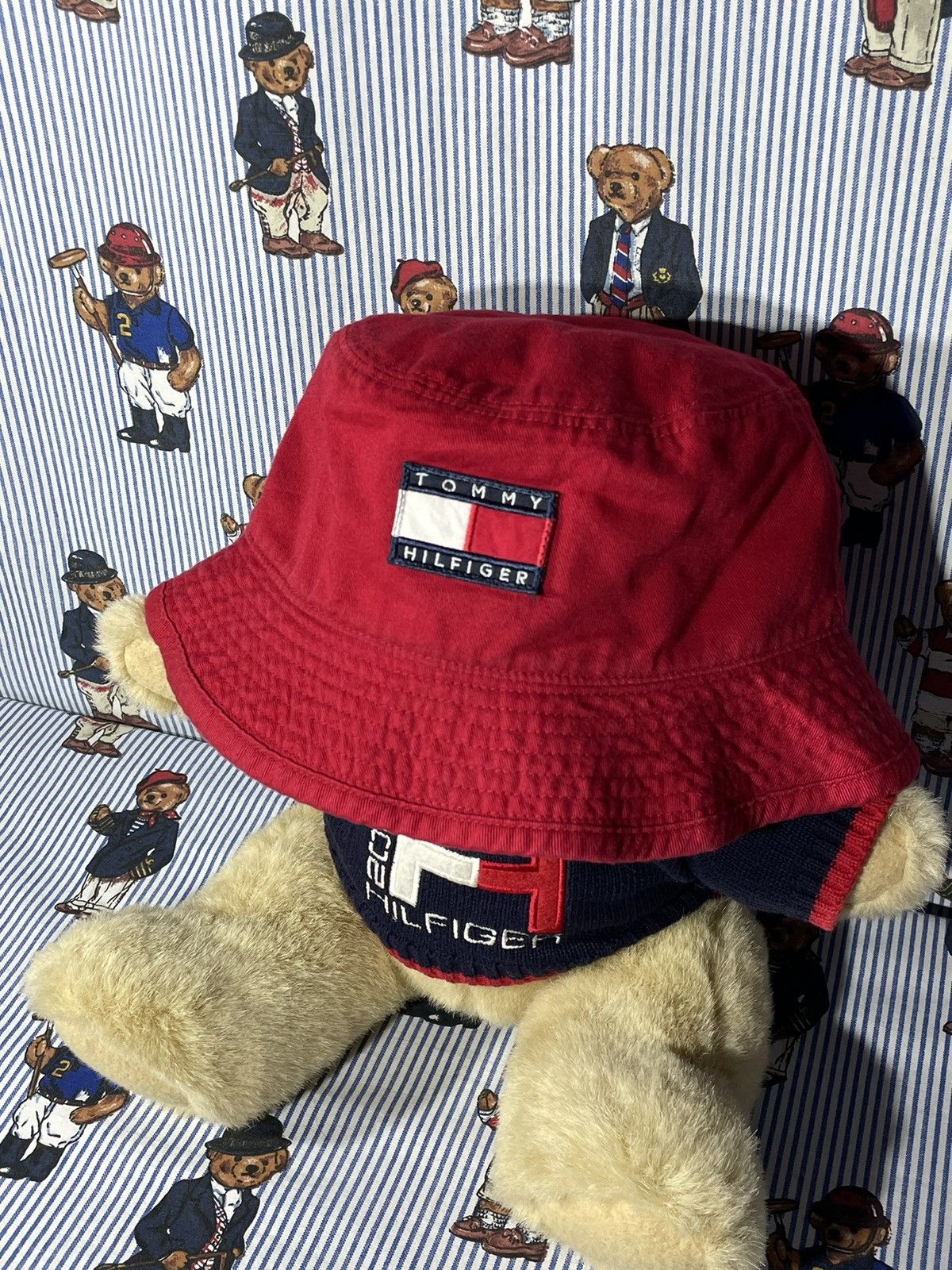 Tommy Hilfiger × Vintage Bucket Tommy Hilfiger Reversible OG Vintage 90’s Size ONE SIZE - 3 Thumbnail
