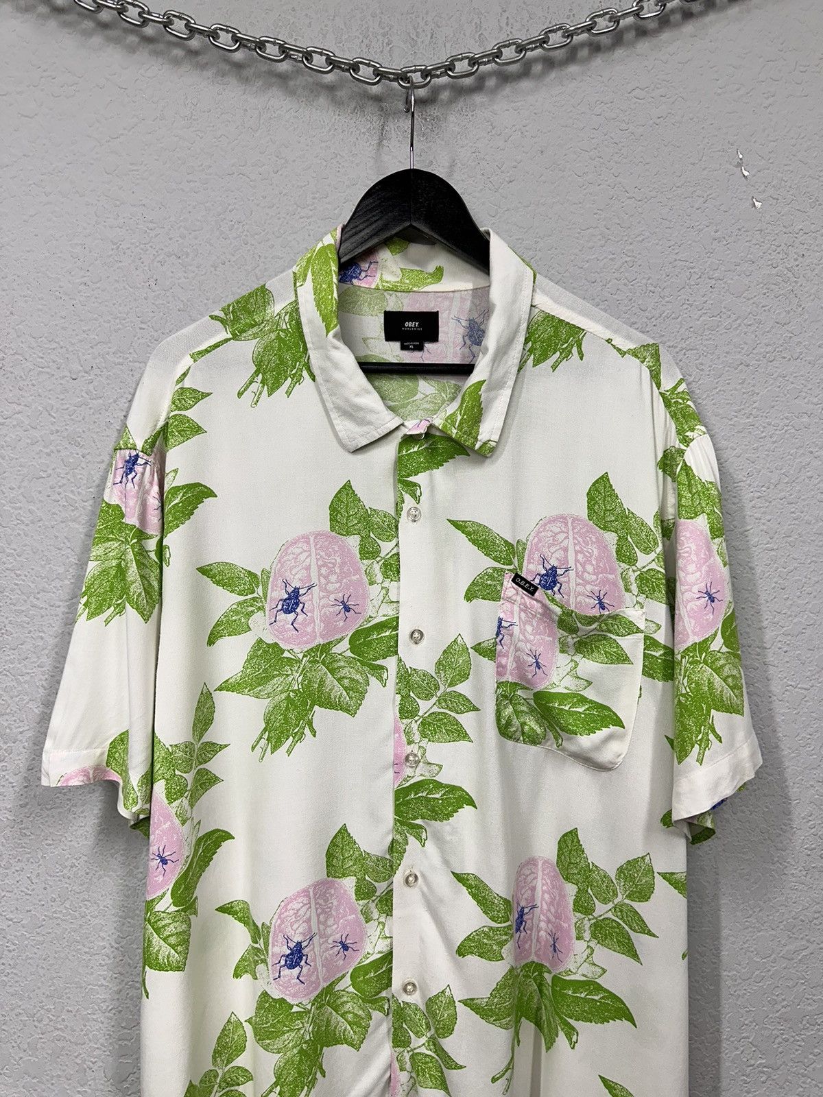 Obey Vintage Obey Shirt Monogram USA HYPE DOLCE GABBANA SHILK Size US XL / EU 56 / 4 - 2 Thumbnail