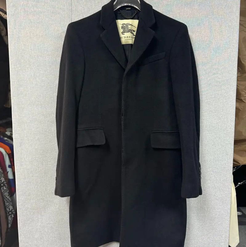 Burberry Burberry Black Wool Long Coat for Men Size US M / EU 48-50 / 2 - 1 Thumbnail