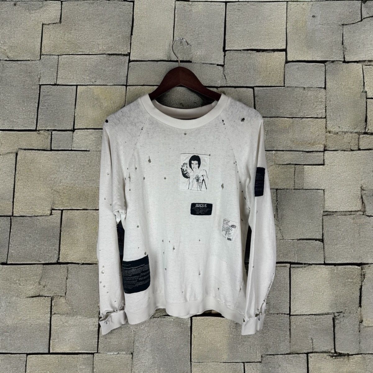 Raf Simons AW01 Raf Simons “Riot Riot Riot” Patched Longsleeve | Grailed