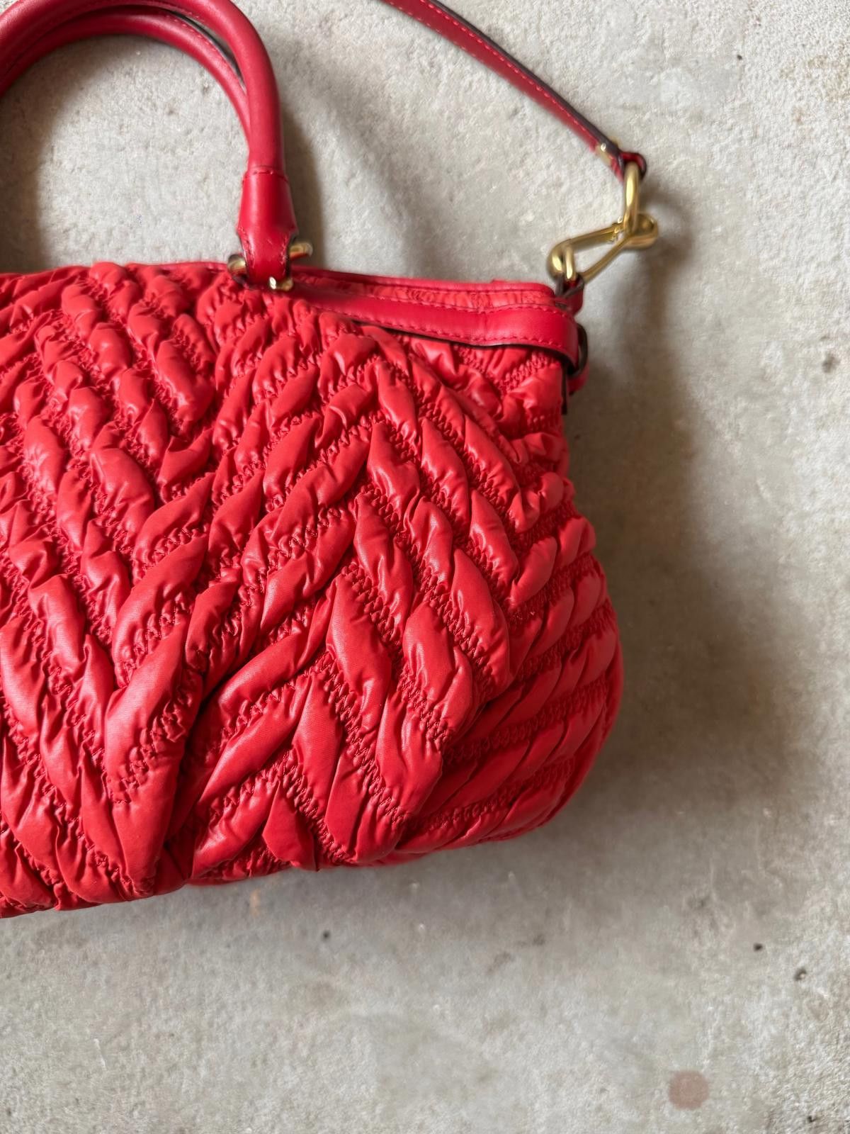 Coach Coach 2Way 70th Anniversary Quilted Nylon Shoulder Bag Red Size ONE SIZE - 9 Thumbnail