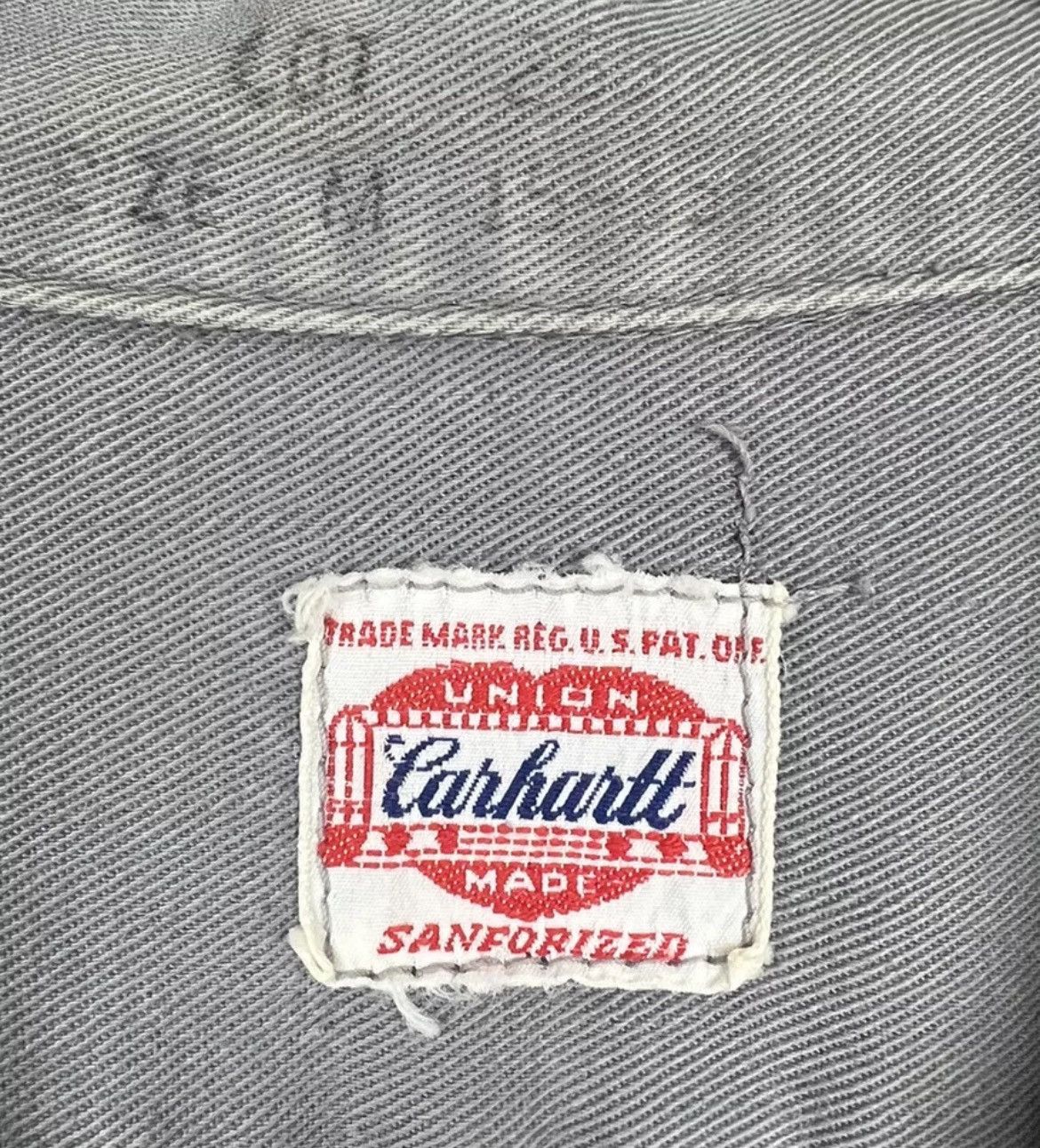 Carhartt × Vintage 30s-40s CARHARTT USA Heart Tag Sanforized Work Shirt Mens M Size US M / EU 48-50 / 2 - 4 Thumbnail