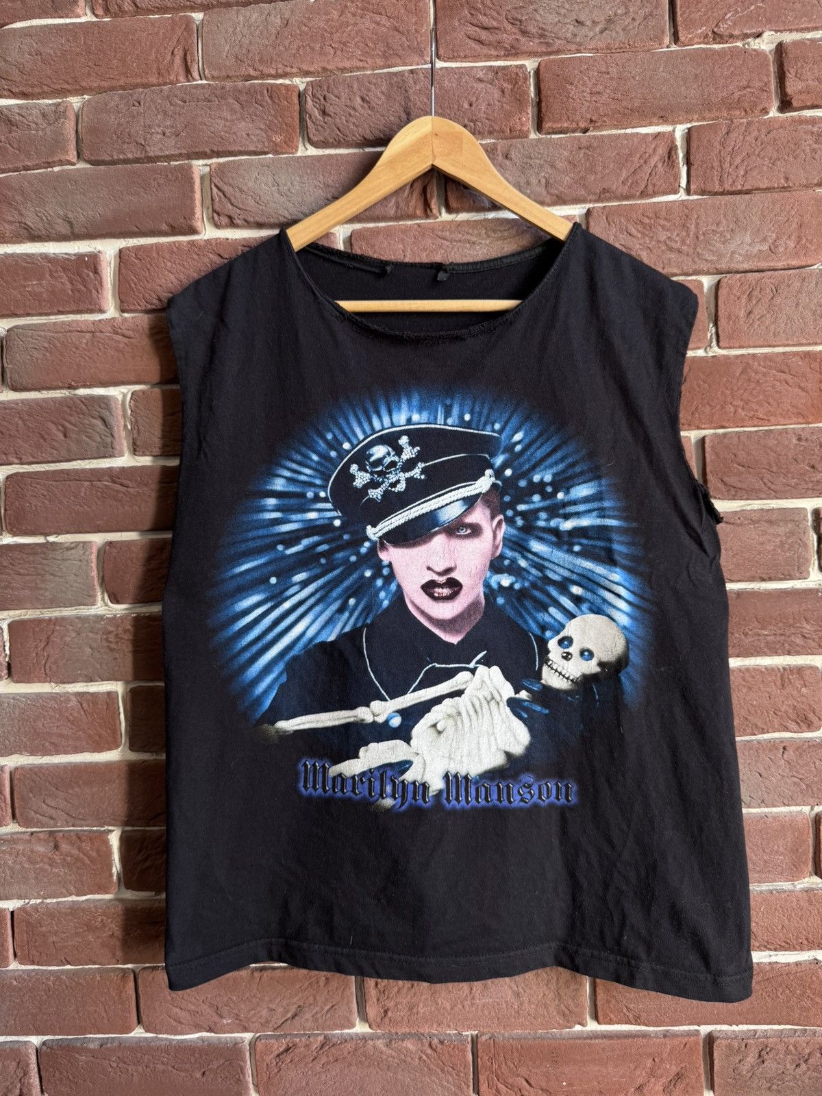 Marilyn Manson Vintage 2004 MARILYN MANSON Against All Gods Band Tshirt Size US M / EU 48-50 / 2 - 1 Thumbnail