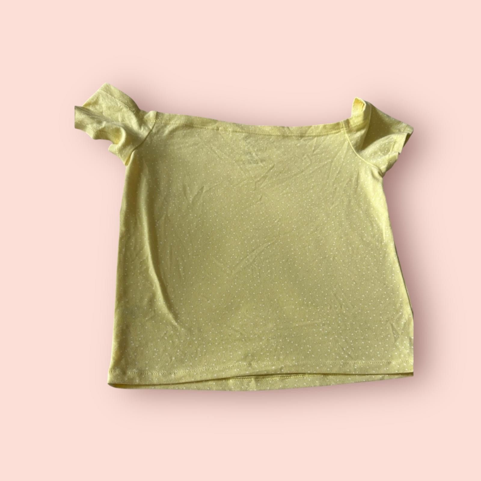Pacsun PacSun Yellow Off Shoulder Womens Top Summer Size S / US 4 / IT 40 - 3 Thumbnail