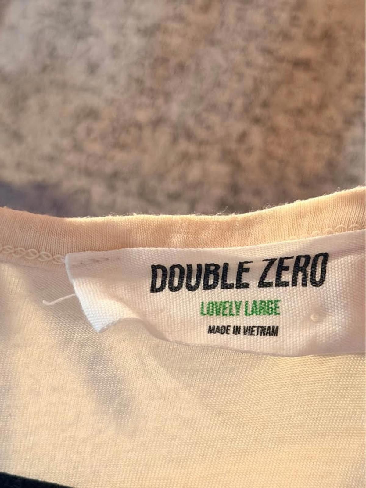 Other Double Zero Lovely Large Light Beige V-Neck Top Size L / US 10 / IT 46 - 2 Thumbnail