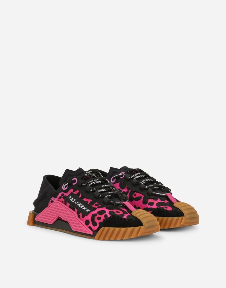 Dolce & Gabbana o1y0925 Logo Low-Top Sneakers in Fuchsia/Black Size US 5.5 / IT 35.5 - 2 Thumbnail