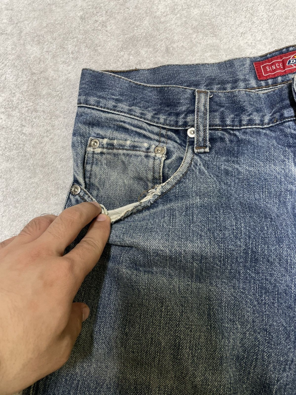 Dickies × If Six Was Nine × Le Grande Bleu (L.G.B.) Y2K Distress Dickies Cuffs Denim IFSIXWASNINE Style Size US 31 - 11 Thumbnail