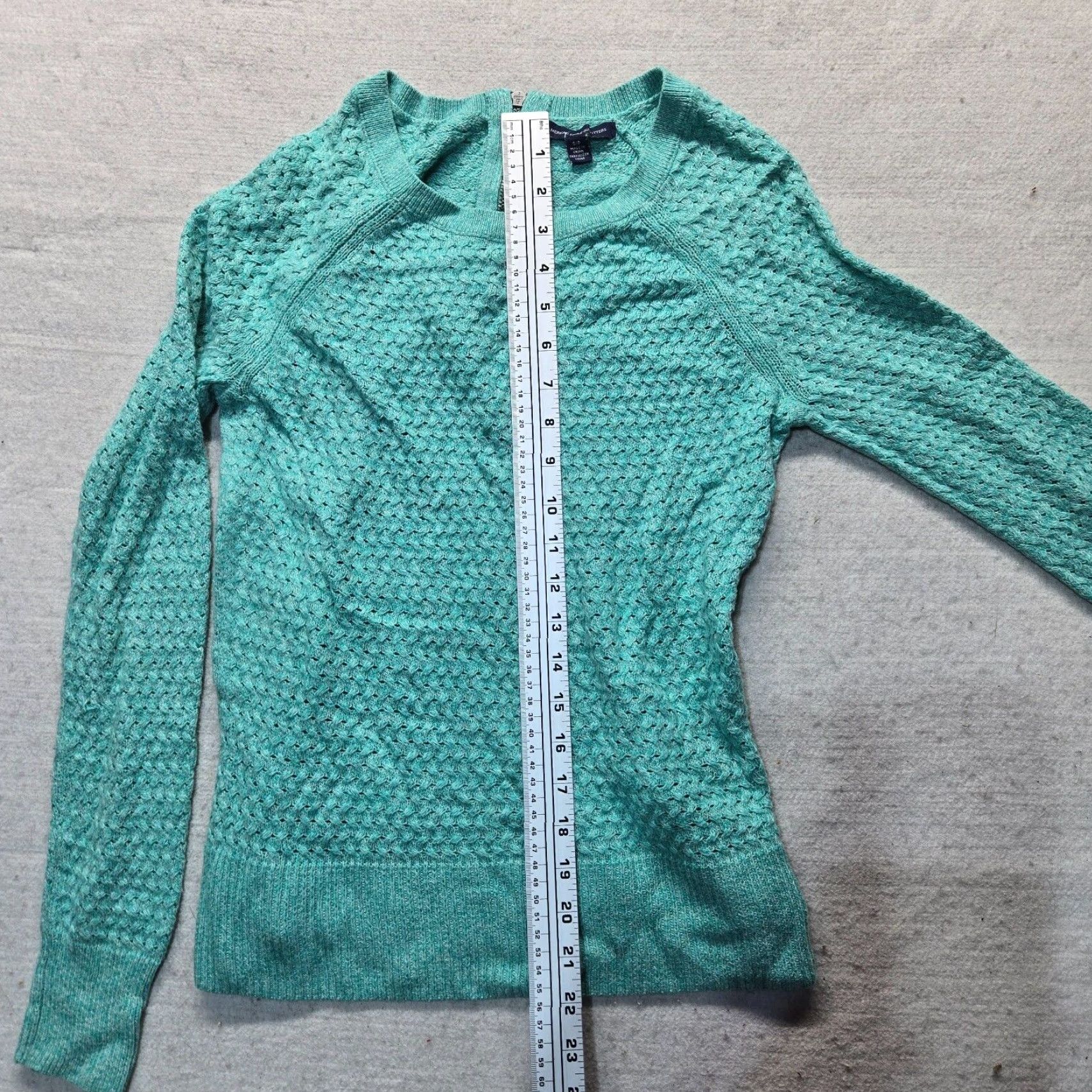 American Eagle Outfitters American Eagle Sweater Adult Women's S Small Open Knit Stretch Blue Top Size S / US 4 / IT 40 - 7 Thumbnail