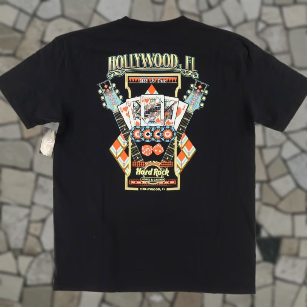 Hard Rock Cafe Hard Rock Café Hollywood FL Solid T-Shirt Black Men's XL Shirt Size US XL / EU 56 / 4 - 1 Thumbnail