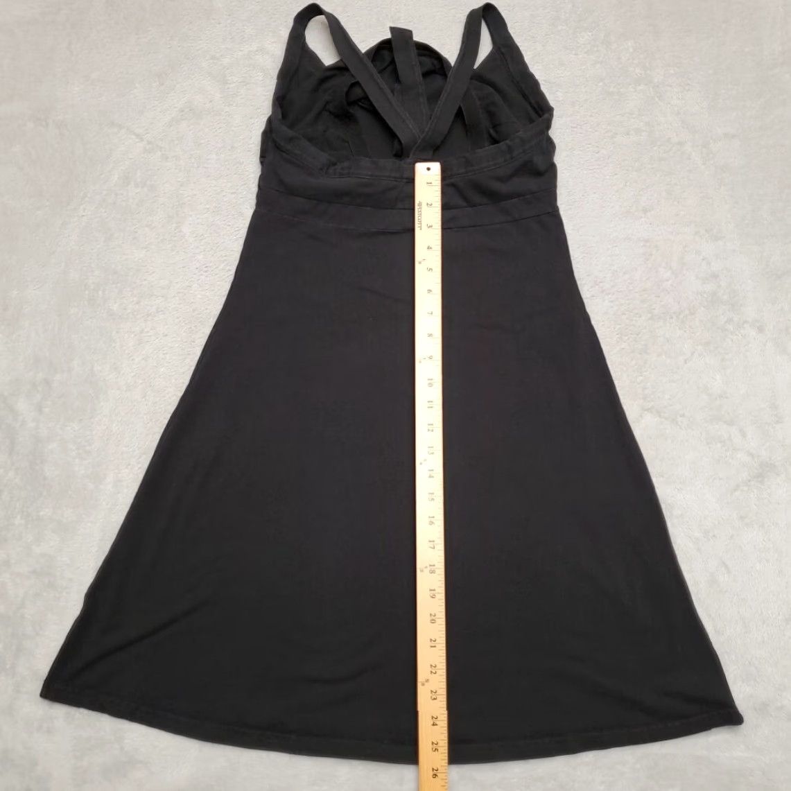 Patagonia Patagonia Womens Medium Black Sun Dress Organic Cotton Stretch Jersey Knit Dress Sun Dress Casual Sundress A-Line Knee Length Sleeveless Solid Womens Size M / US 6-8 / IT 42-44 - 7 Thumbnail