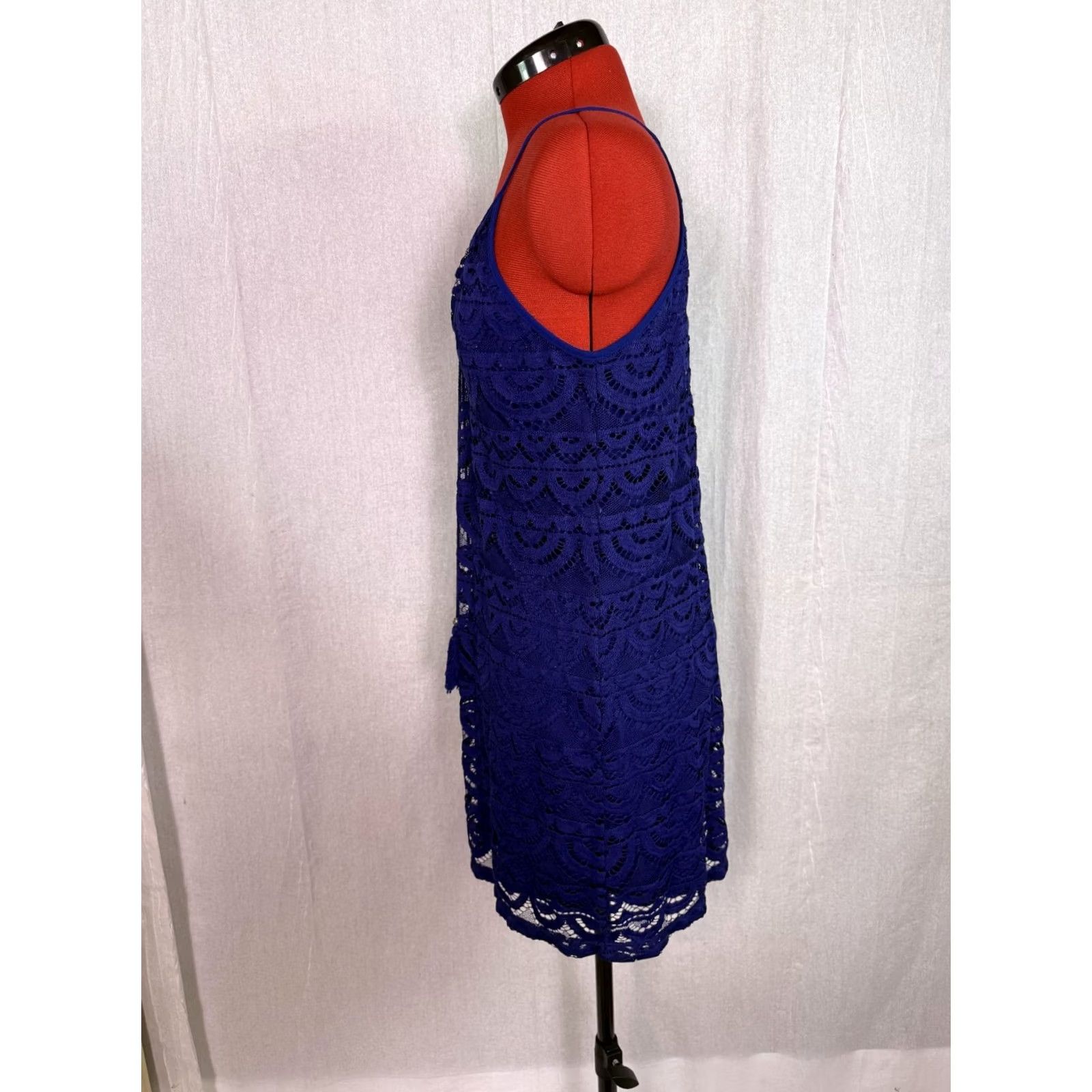 Vintage Lily Rose Blue Sundress Shift Dress Size S Spaghetti Strap Lined Tassel Tie Women Size S / US 4 / IT 40 - 3 Thumbnail