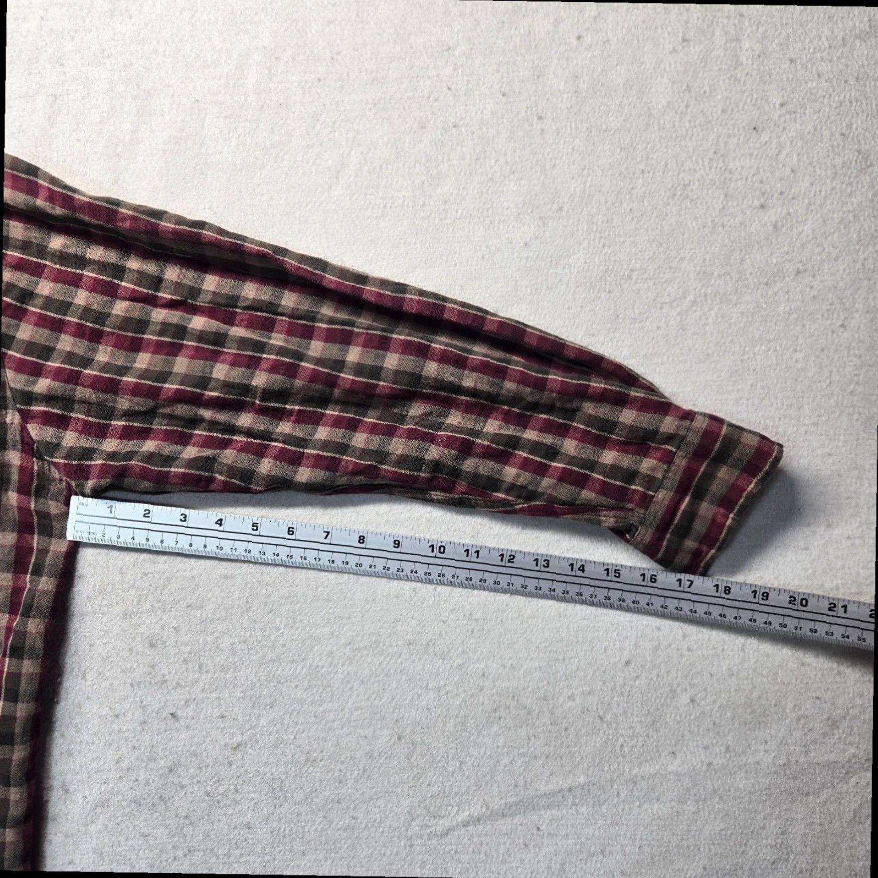 Vintage Saddlebred Button Up Shirt Long Sleeve Blue Plaid Men's LT Large Tall Size US L / EU 52-54 / 3 - 5 Thumbnail
