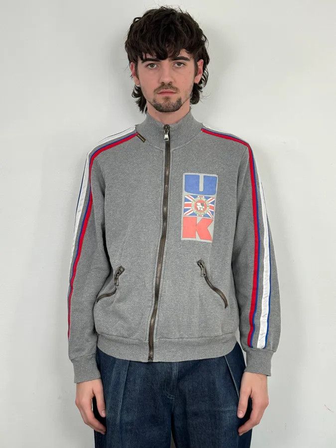 Dolce & Gabbana AW2004 Dolce & Gabbana UK Flag Team Grey Zip-up Sweater Size US S / EU 44-46 / 1 - 2 Thumbnail