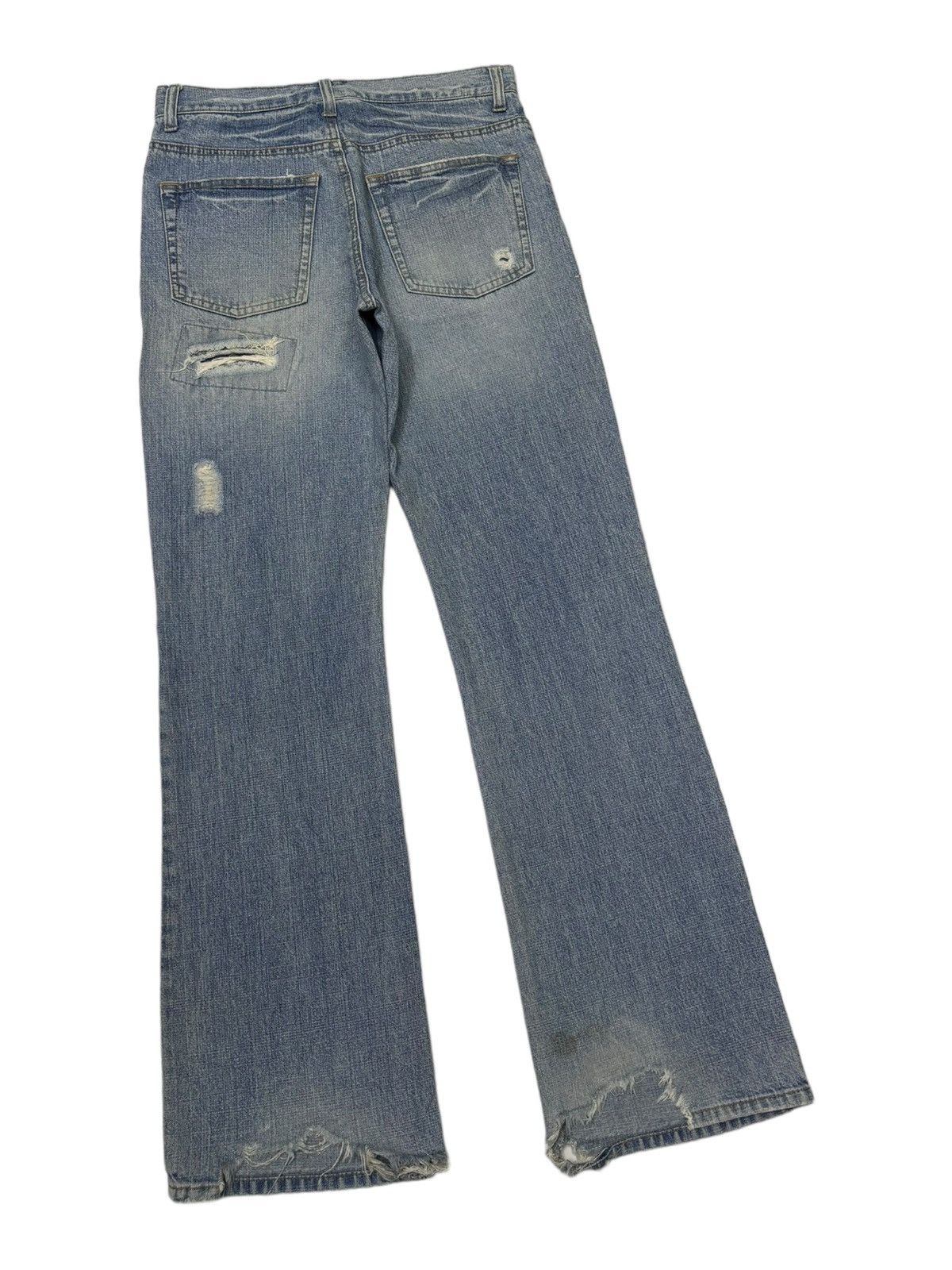 Yohji Yamamoto RARE‼️YOHJI YAMAMOTO AAR FLARE DISTRESS RIPS DENIM JEANS Size US 30 / EU 46 - 4 Thumbnail