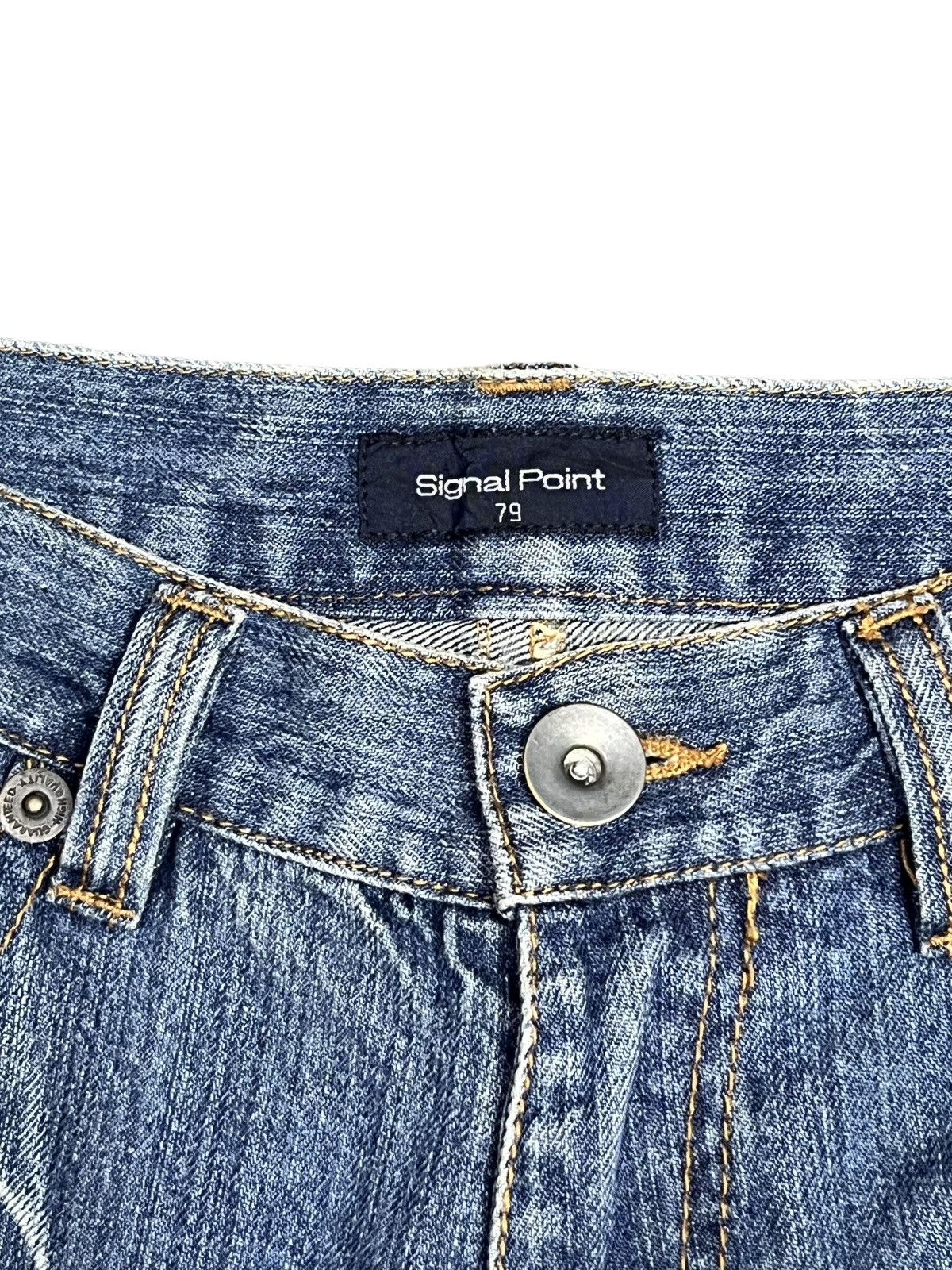 If Six Was Nine × Signal Sport SICK🔥PUNK Thunder Lightning Whiskered Acid Wash Flare Jeans Size US 31 - 11 Thumbnail