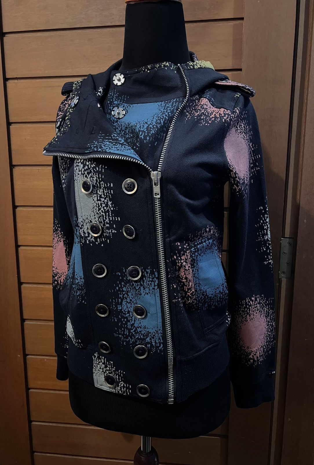 Marc by Marc Jacobs Archive Marc by Marc Jacobs Spray Paint Hoodie Moto Jacket Size XS / US 0-2 / IT 36-38 - 3 Thumbnail