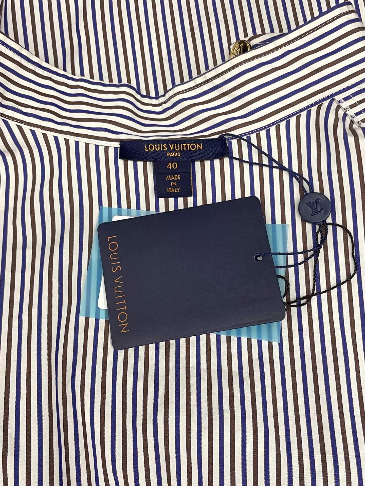 Louis Vuitton LV Striped Sleeveless Stand Collar Shirt Casual Size M / US 6-8 / IT 42-44 - 5 Thumbnail