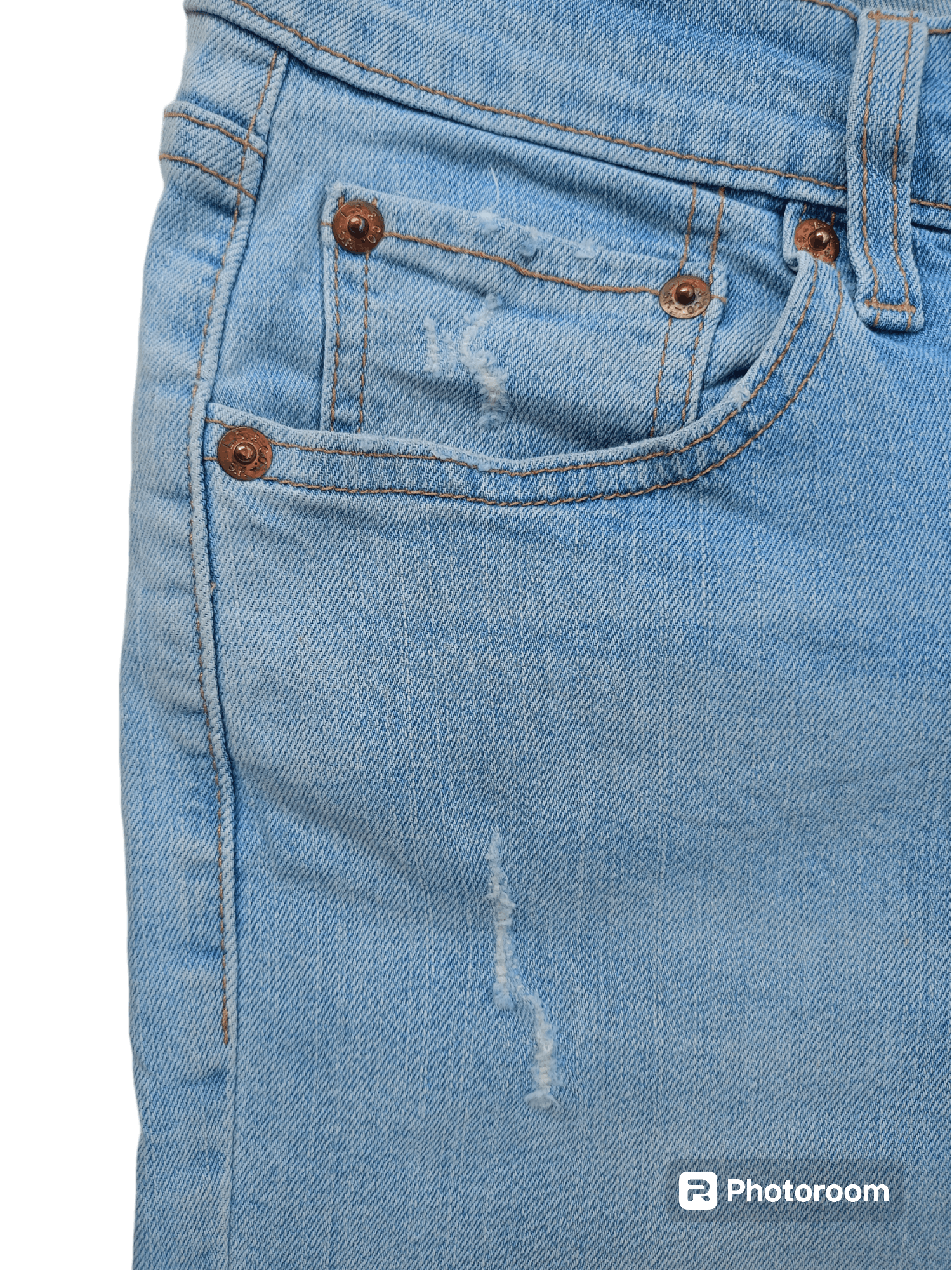 Levi's Levi's Borrowed from The Boys Light Blue Distressed Denim Size 30" / US 8 / IT 44 - 5 Thumbnail