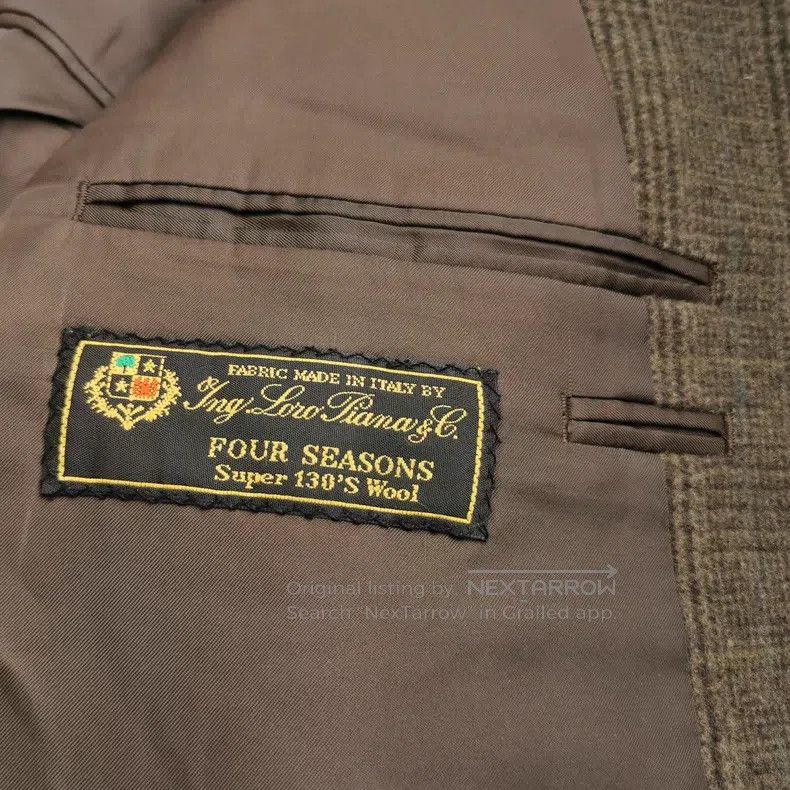 Loro Piana Loro Piana size L Men's blazer, Super 130'S wool, dark brow Size 34R - 3 Thumbnail