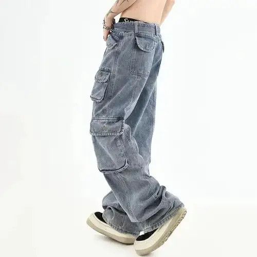 VIBE Vintage Distressed Cargo Jeans Size US 26 / EU 42 - 6 Thumbnail
