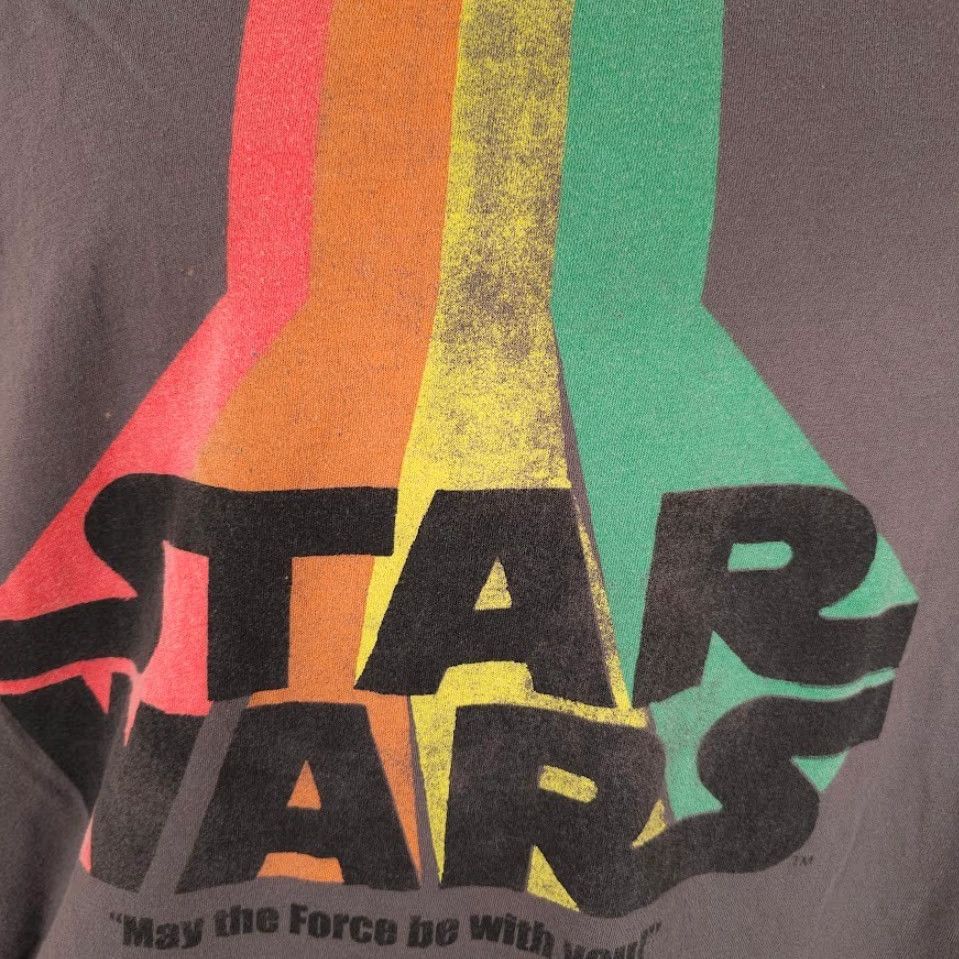 Star Wars VINTAGE Star Wars Shirt Mens Large Brown May The Force Be With You Retro Size US L / EU 52-54 / 3 - 3 Thumbnail