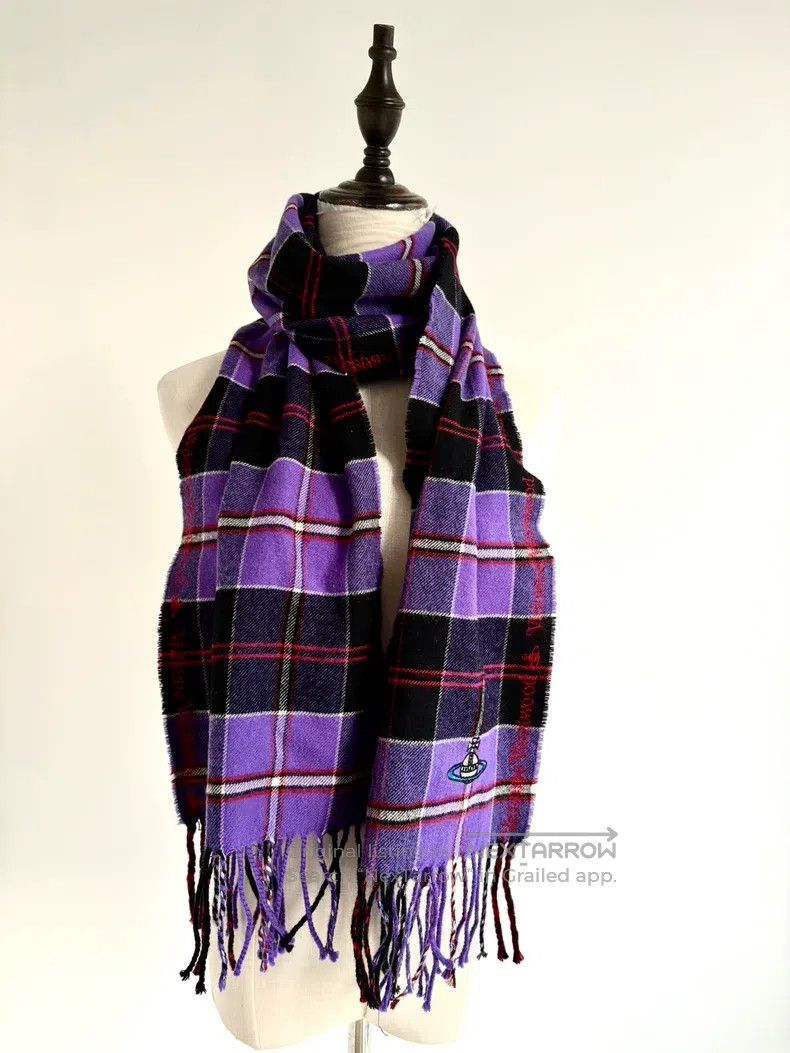 Vivienne Westwood Vivienne Westwood Vintage Purple Striped Saturn Scarf Size ONE SIZE - 5 Thumbnail