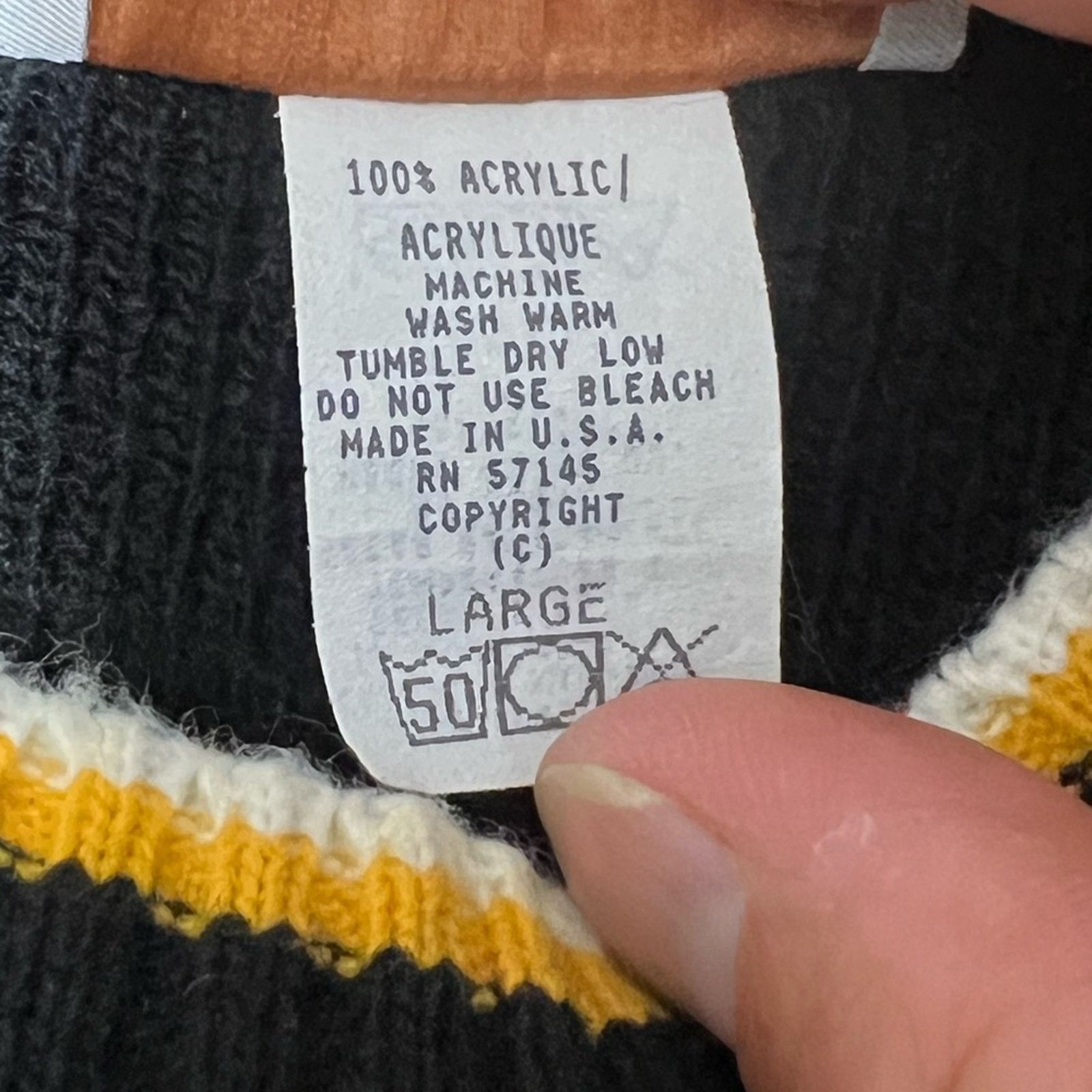 Vintage Vintage Pittsburgh Steelers Sweater Knit Barrel Acrylic USA Size US L / EU 52-54 / 3 - 10 Thumbnail