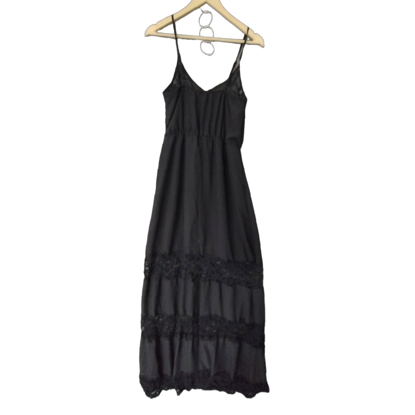 Vintage VINTAGE Wet-seal Maxi Dress Women’s M Halter Sleeveless Black Ruffle Slim Partially Lined Side Slit Bohemian Sexy Dress Maxi Size M / US 6-8 / IT 42-44 - 1 Thumbnail
