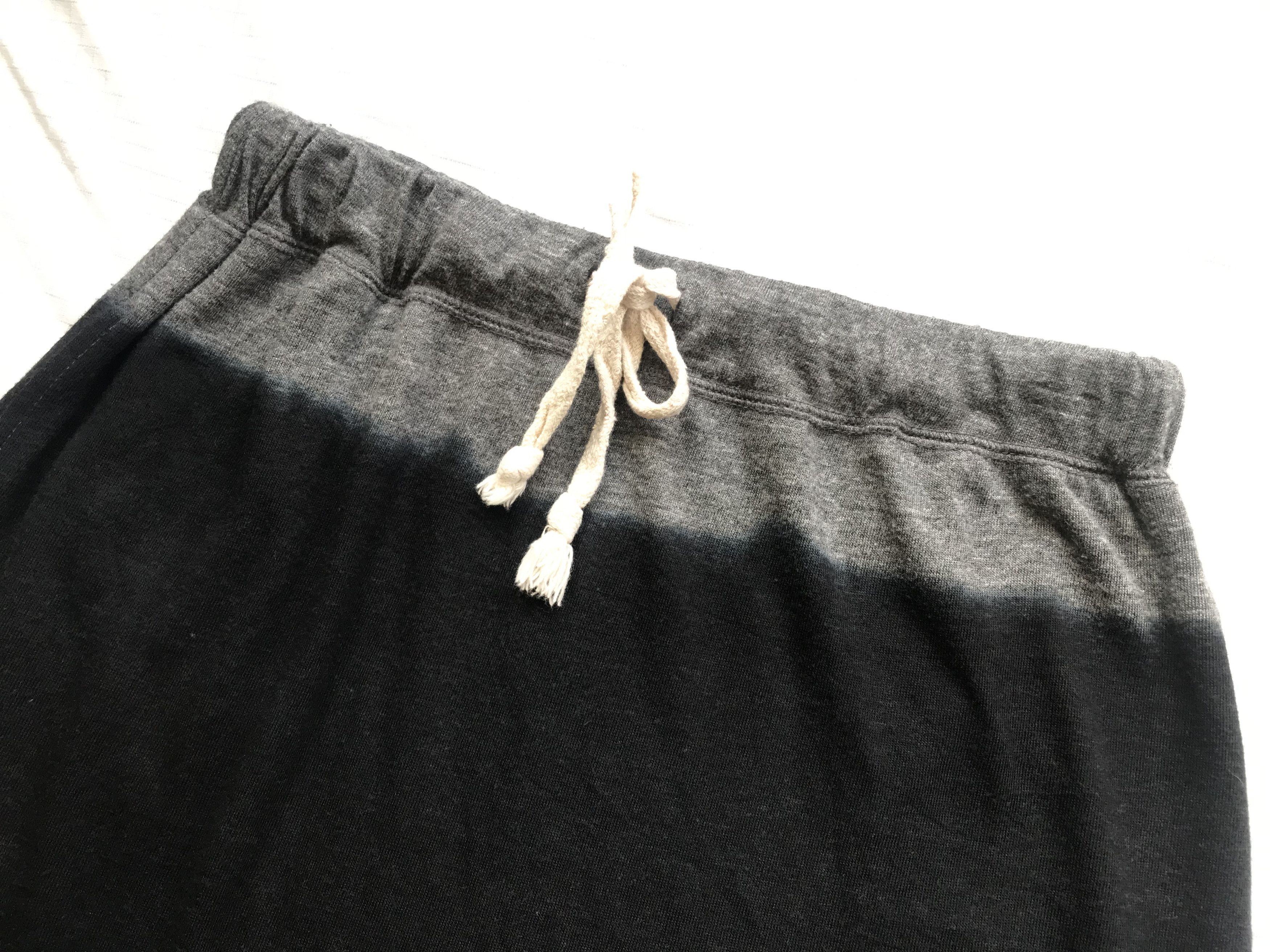 Ron Herman (SK27) RHC Ron Herman Gray Black Sweat Knee Drawstring Skirt Size 26" / US 2 / IT 38 - 2 Thumbnail