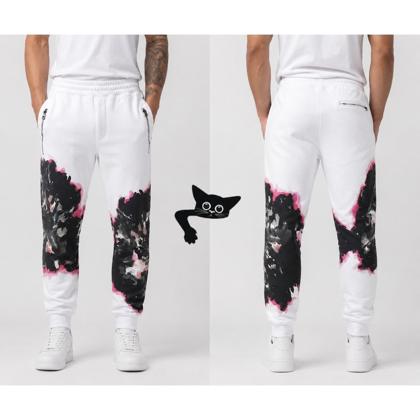 Alexander McQueen Alexander McQueen White Jogger Black Pink Design Pockets L Size US 34 / EU 50 - 3 Thumbnail