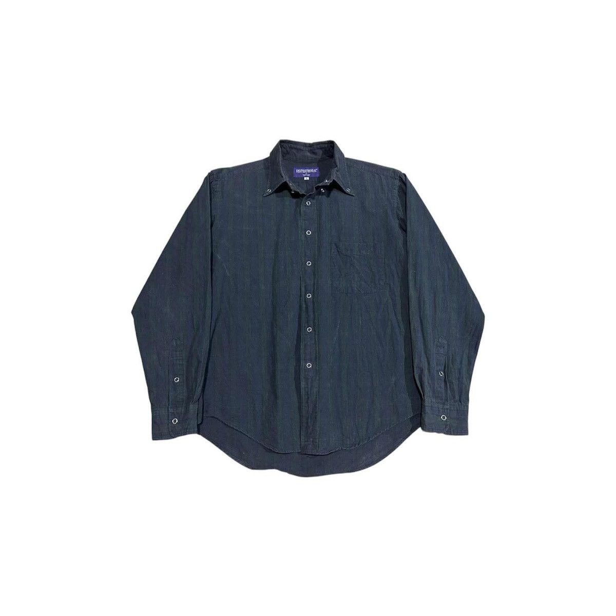 Japanese Brand × Needles × Nepenthes 🔥Y2K Vintage Nepenthes Striped Shirt Long Sleeve Snap Button Size US L / EU 52-54 / 3 - 1 Thumbnail