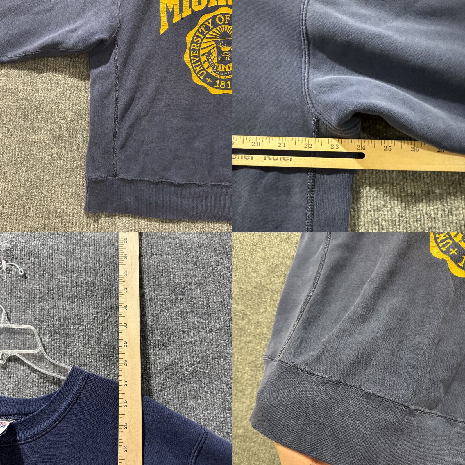 Soffe VINTAGE Soffe University Crewneck Sweatshirt L Men Blue 80’s Reverse Weave Reversible Michigan College pullover Mens Size US L / EU 52-54 / 3 - 8 Thumbnail