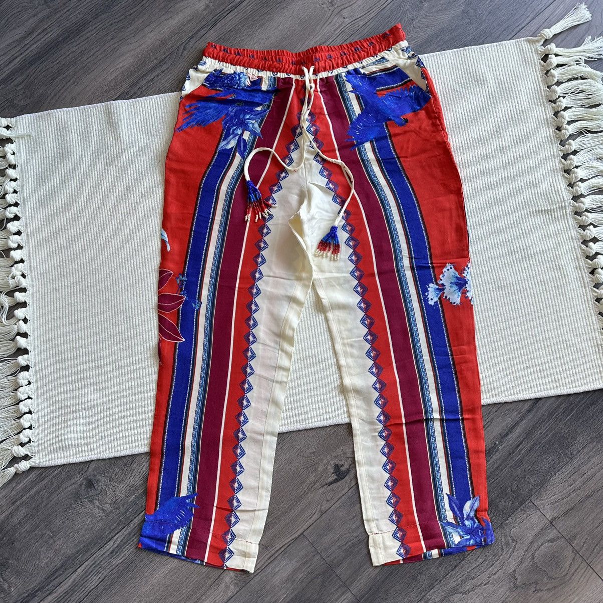FARM RIO Macaw-Print Scarf Pants