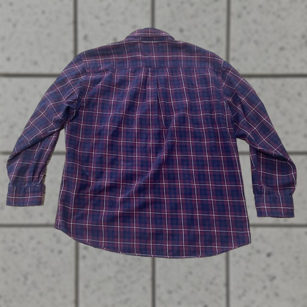 Vintage David Taylor Button Down Shirt Men L Dark Red Check Plaid Lightweight Oxford Size US L / EU 52-54 / 3 - 1 Thumbnail