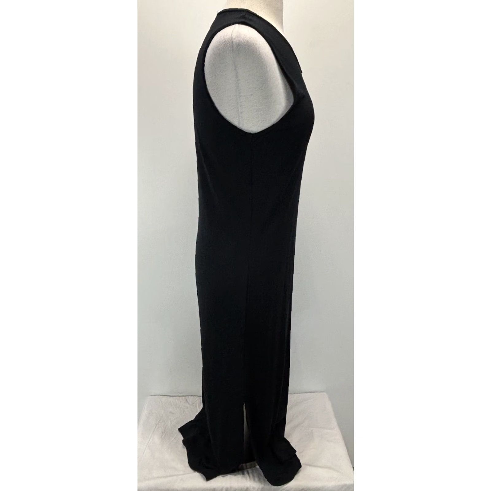 Loft VINTAGE LOFT Maxi Dress Womens PL Black Sleeveless Petite Large Y2K Capsule Pullover Solid Long Sleeveless Size L / US 10 / IT 46 - 4 Thumbnail