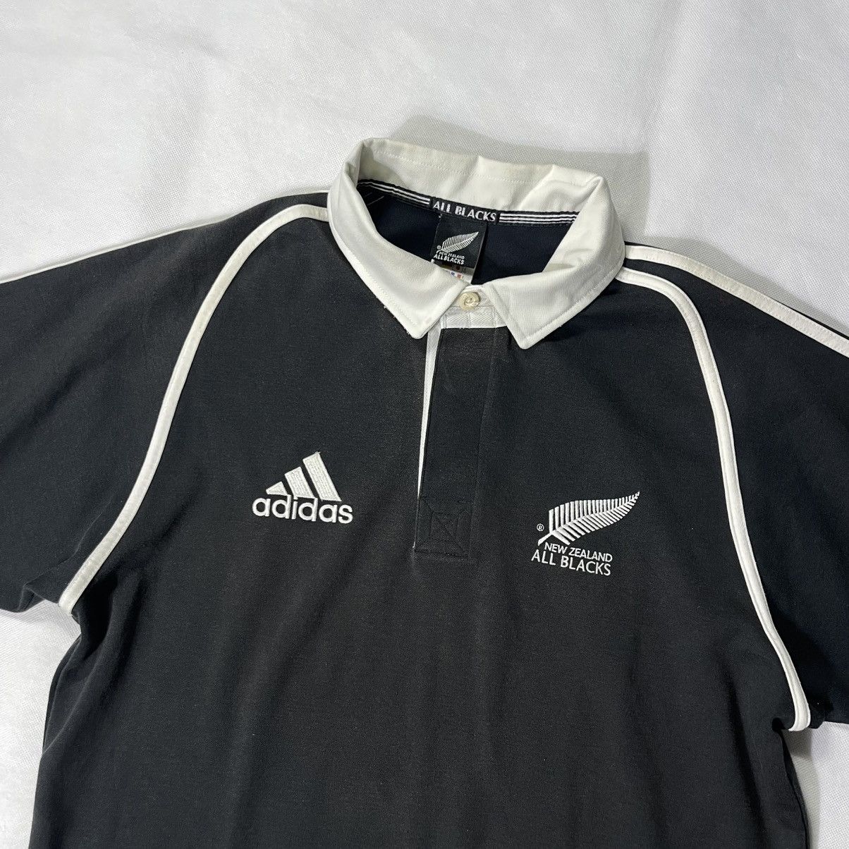 All Blacks Vintage 90s Adidas All Black Rugby Polo Shirt Size US M / EU 48-50 / 2 - 3 Thumbnail