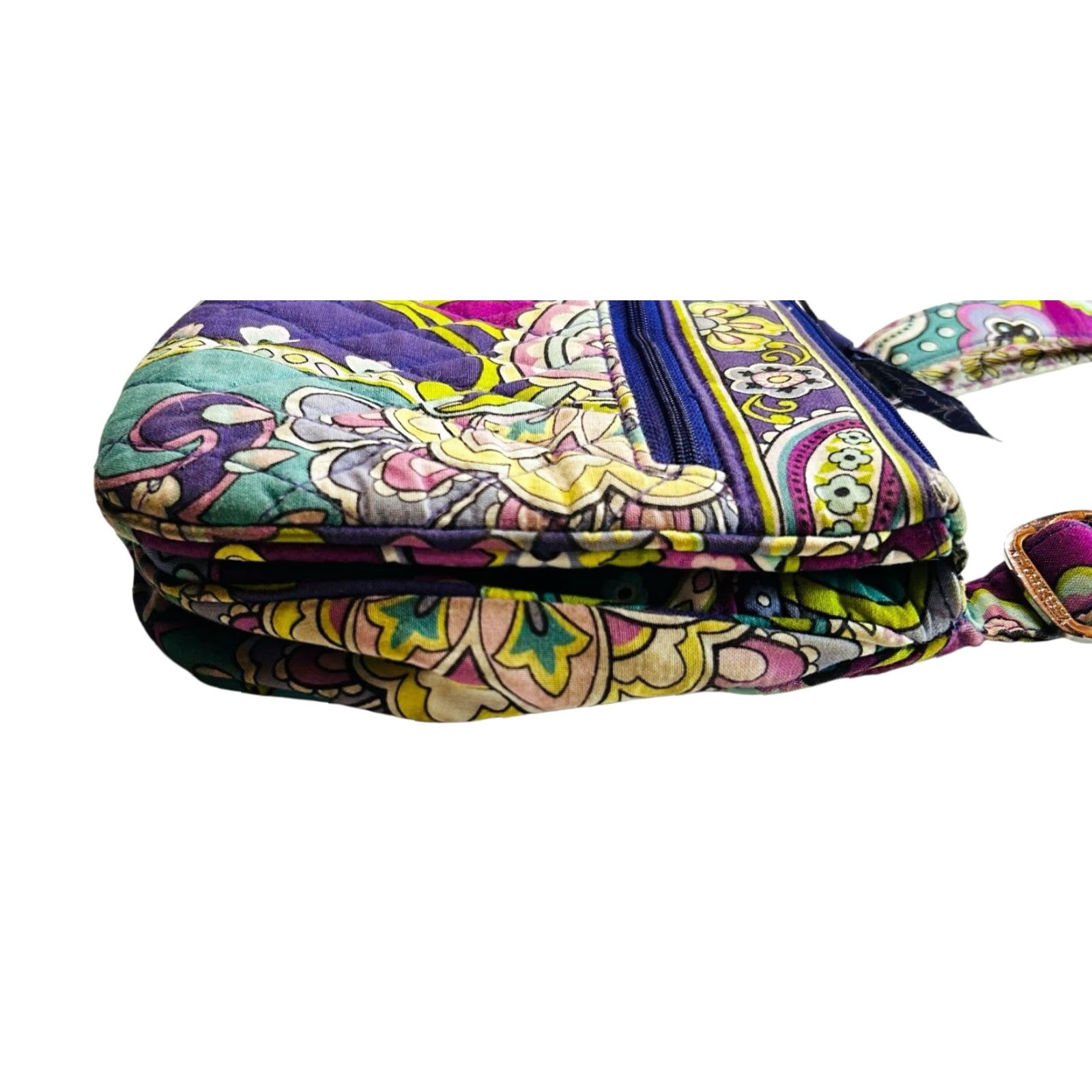 Vera Bradley Vera Bradley Crossbody Saddle Purse Purple Heather Paisley Bag Size ONE SIZE - 7 Thumbnail