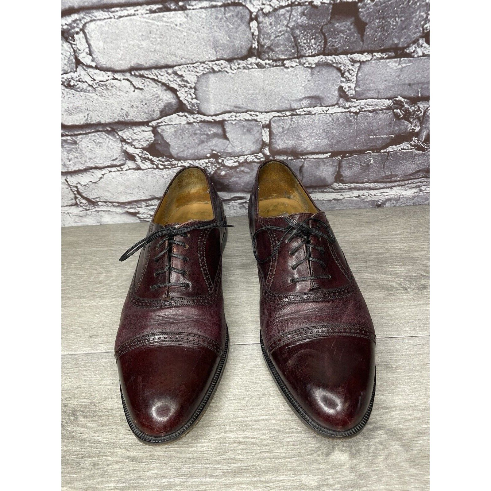 Mezlan Mezlan FLORENCE Purple Cordovan Cap Toe Oxford Dress Shoes M Size US 9.5 / EU 42-43 - 2 Thumbnail