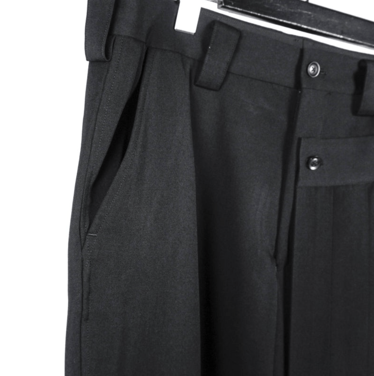 Yohji Yamamoto Yohji Yamamoto Pour Homme - Wool Left Pleats Mackin Pants Size US 32 / EU 48 - 4 Thumbnail