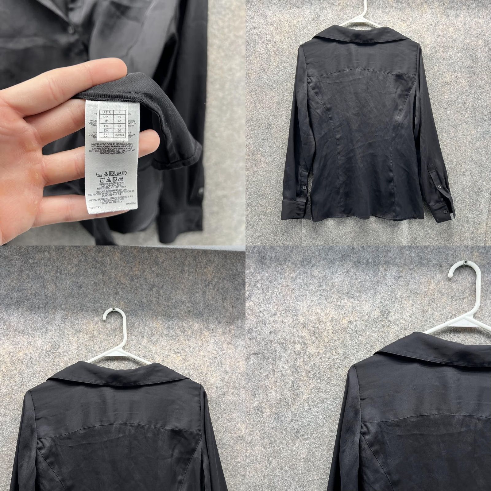 Brooks Brothers Brooks Brothers 346 Shirt Women 4 Ladies Black Casual Button Down Preppy Dress -Vintage Size S / US 4 / IT 40 - 8 Thumbnail