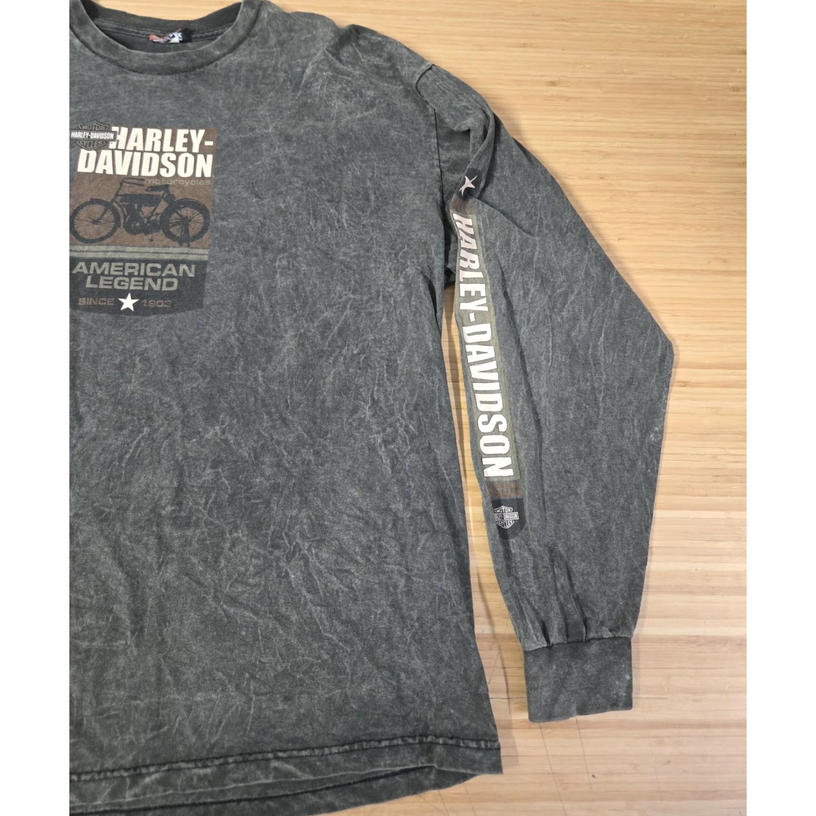 Harley Davidson VINTAGE Harley-Davidson Shirt Mens XL Black Long Sleeve American Legend Biker Size US XL / EU 56 / 4 - 2 Thumbnail