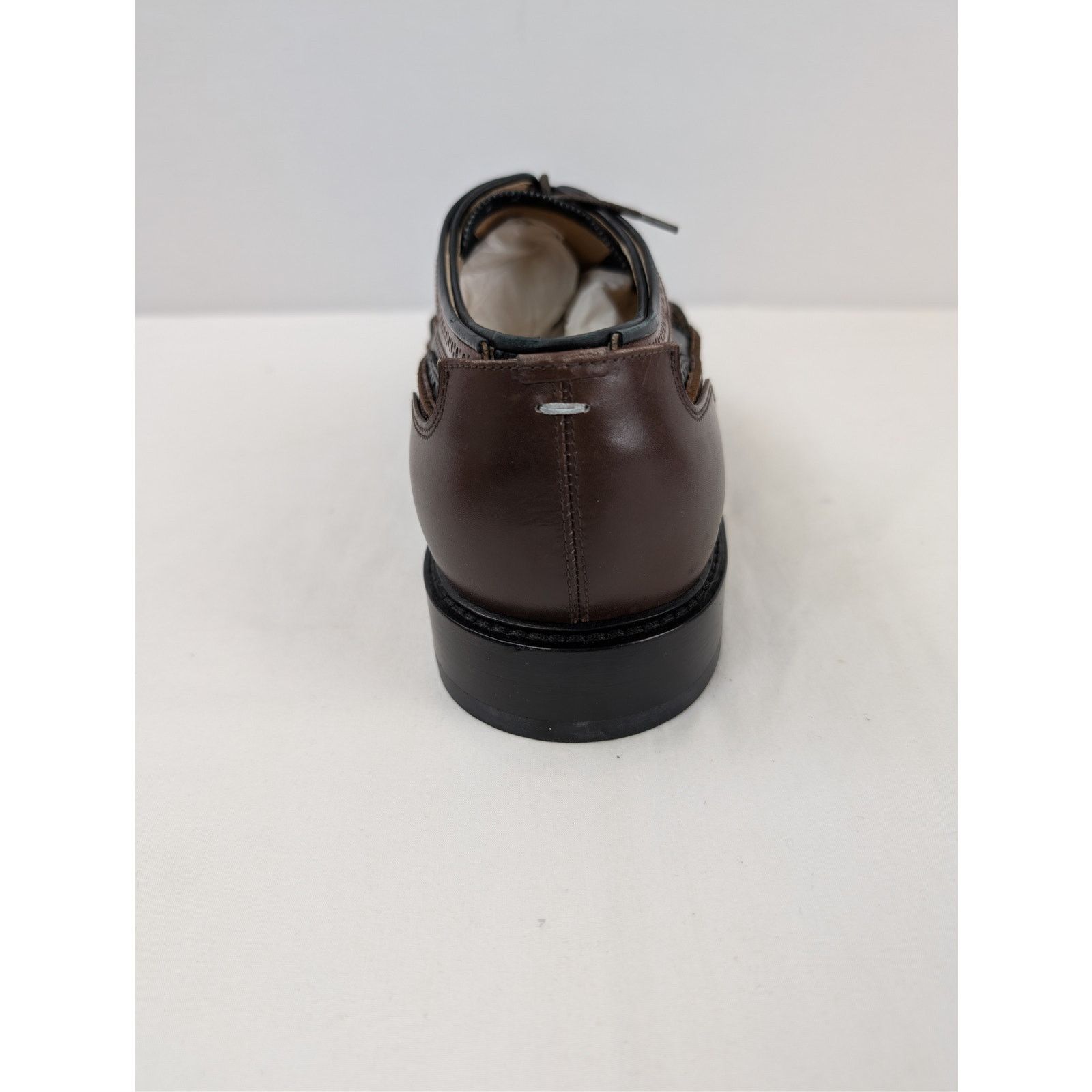 Maison Margiela o1rshd1 Tabi Leather Shoes Boots in Dark Brown Size US 12 / EU 45 - 13 Thumbnail