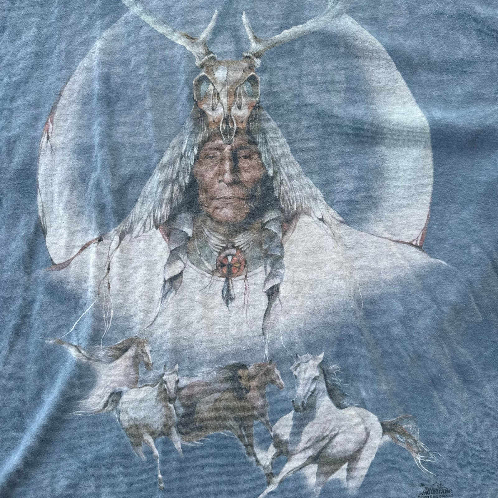 The Mountain 2003 Native American the mountain light blue tee Size US L / EU 52-54 / 3 - 2 Thumbnail